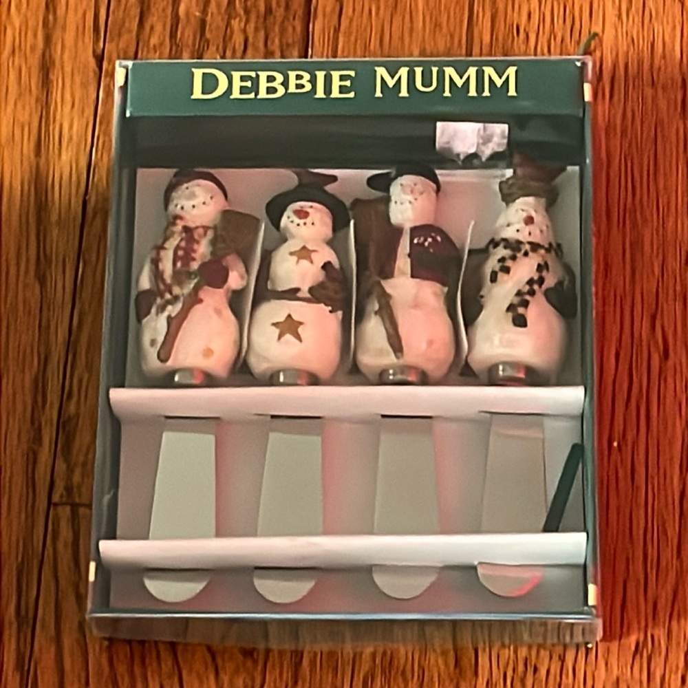 Christmas Debbie Mumm Snowman Cheese Spreaders